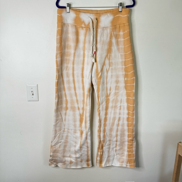 WILDFOX Jude Pant In tie dye Orange wide leg sweatpants - Picture 3 of 9